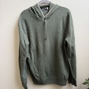 RXL Ralph Lauren Mens Olive  Cashmere hoodie Golf washable Golf Size Medium